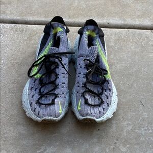 Nike Gray and Neon Green Athletic Shoes